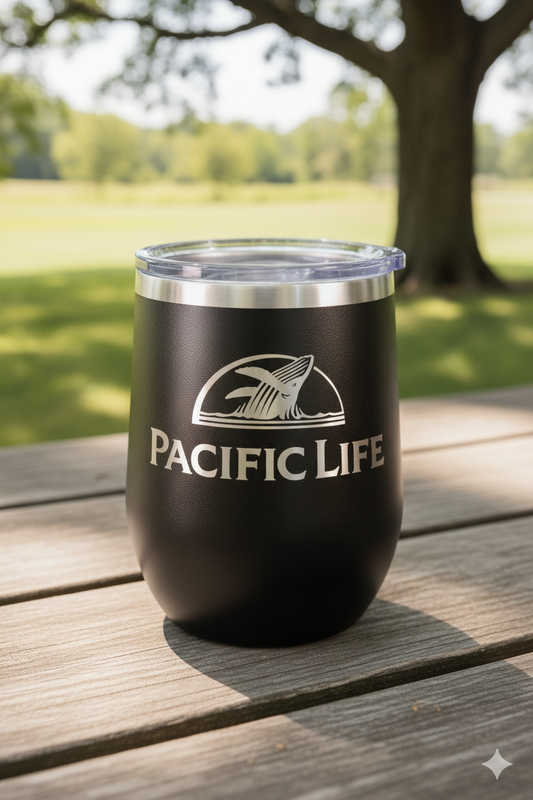 Blank Stemless Wine Tumbler | Customizable Insulated Cup with Lid