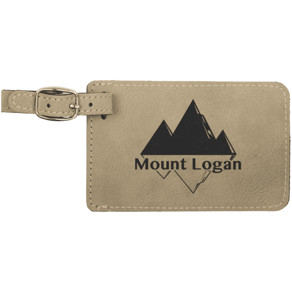 3" Long Leatherette Luggage Tag