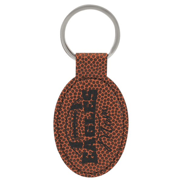 2" Long Leatherette Key Chain - Oval - Image 5