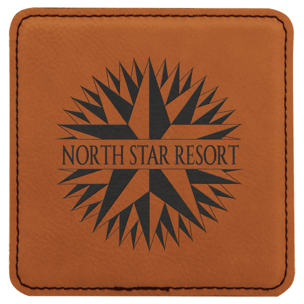 4x4 Leatherette Coaster - Square - Image 6