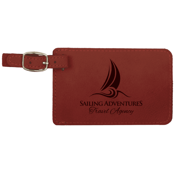 3" Long Leatherette Luggage Tag - Image 7