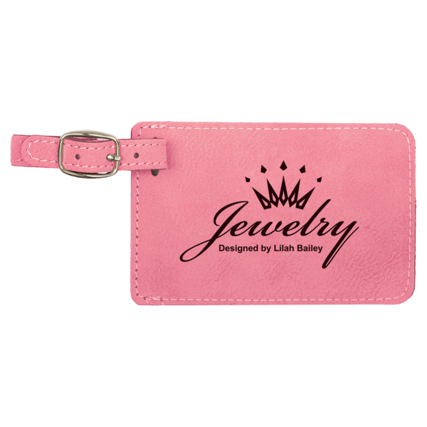 3" Long Leatherette Luggage Tag - Image 8