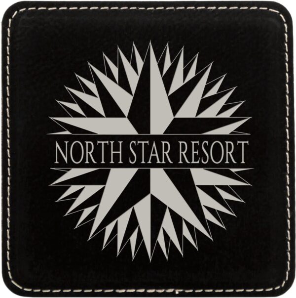 4x4 Leatherette Coaster - Square - Image 10