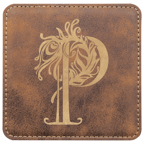 4x4 Leatherette Coaster - Square - Image 11