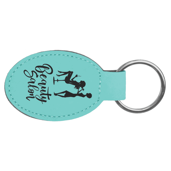 2" Long Leatherette Key Chain - Oval - Image 14