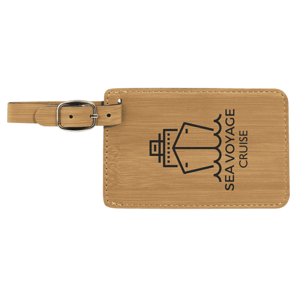 3" Long Leatherette Luggage Tag - Image 14