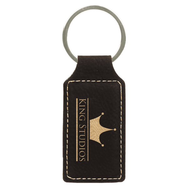 2" Long Leatherette Key Chain - Rectangle - Image 7