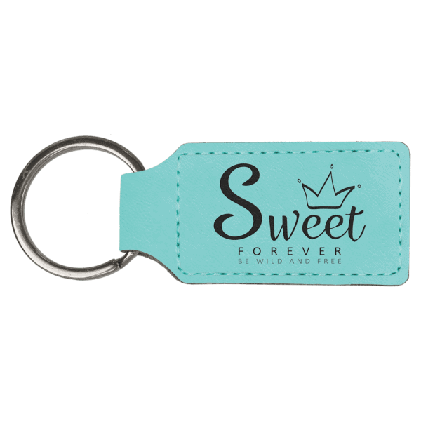 2" Long Leatherette Key Chain - Rectangle - Image 14