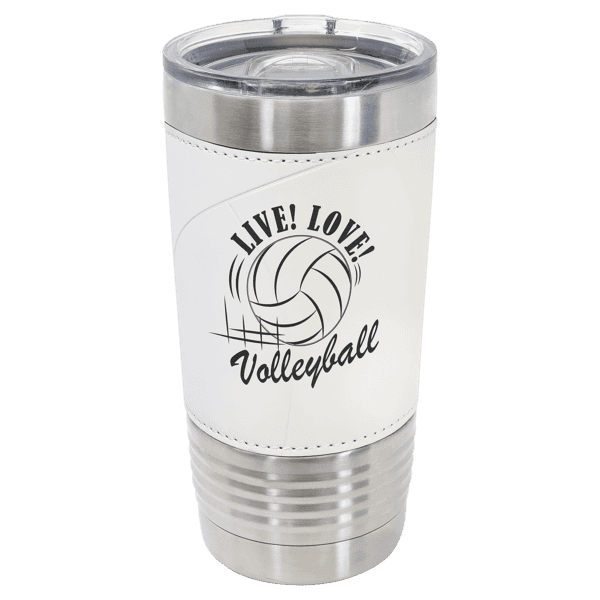 Volley Ball Style 20oz Leatherette Tumbler