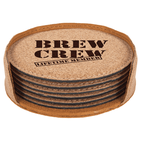 Round Cork Coaster Set