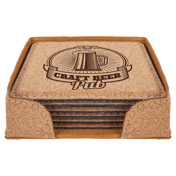 Square Cork Coaster Set